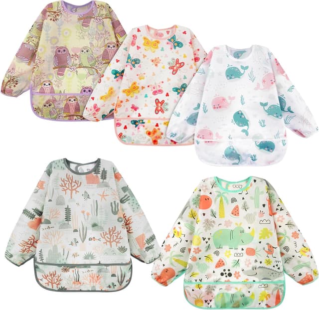 Imagen de Vicloon Lätzchen mit Ärmeln 5er-Pack en OfertitasTOP