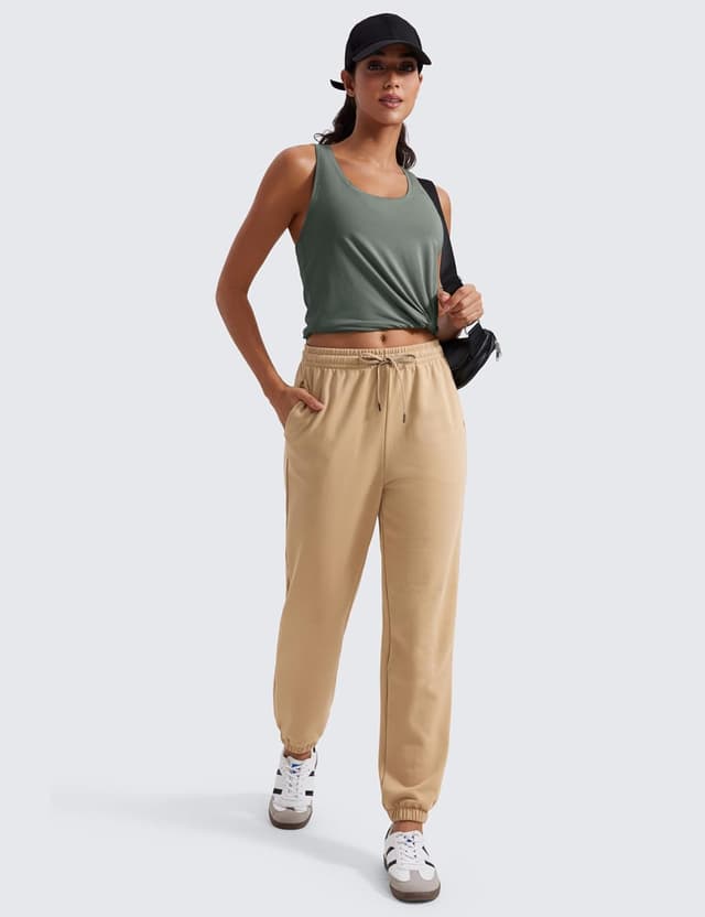 Detalle de CRZ YOGA débardeur femme en coton Pima (dos nageur) pour entraînement et yoga