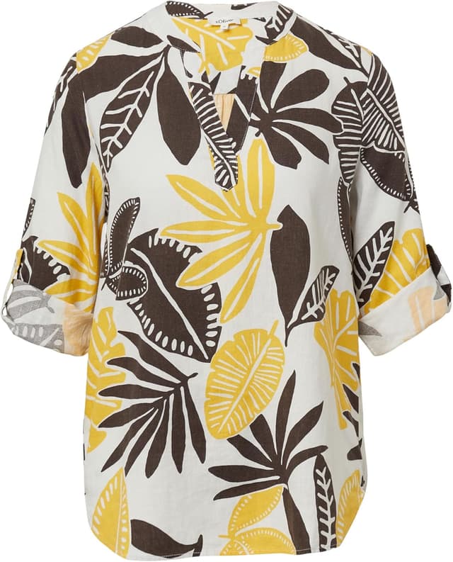 Detalle 2 de s.Oliver Bluse aus Leinenmix mit 3/4-Ärmeln