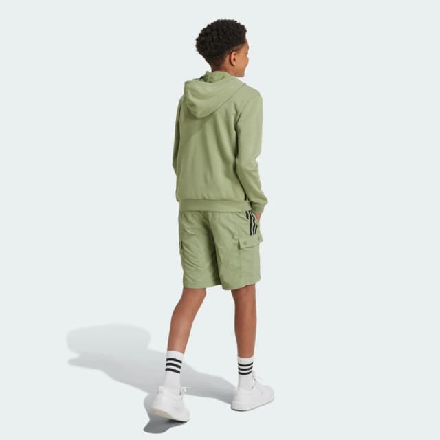 Detalle 2 de adidas Street Jam Woven Cargo para adolescentes (pantalón corto verde)