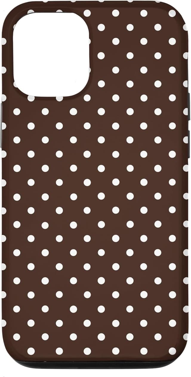 Detalle de Coque iPhone 12 à pois marron