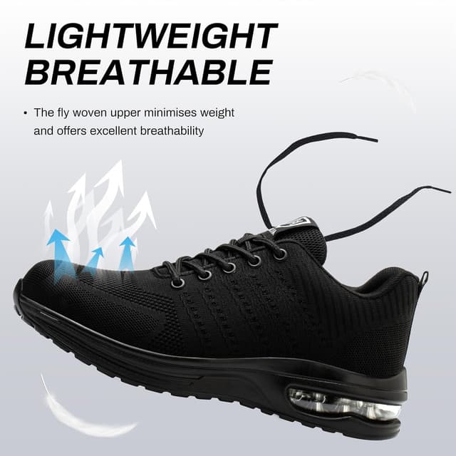 Detalle 1 de Hitopteu steel toe trainers 200J protection