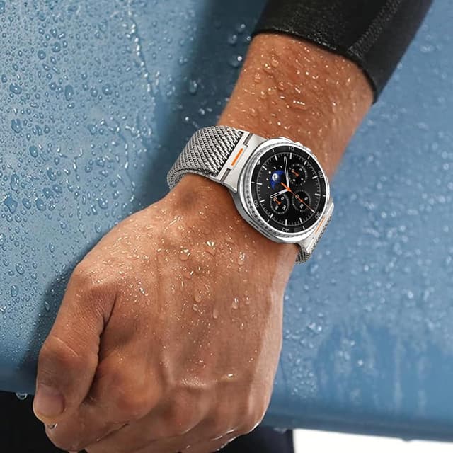 Thumbnail 6 de CHANCHY Milanese Strap for Samsung Galaxy Watch 8 (40mm/44mm) & Watch 8 Classic 46mm (2025) — 316L mesh with magnetic clasp