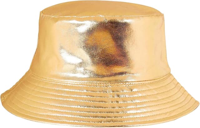 Detalle 2 de MILAKOO wasserfester Eimerhut im Punk/Hip-Hop-Style mit holografischem Metallic-Finish (reversibel)