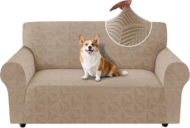 Detalle de Ystyle Copridivano 2 posti con braccioli elasticizzato, antiscivolo e lavabile cachi