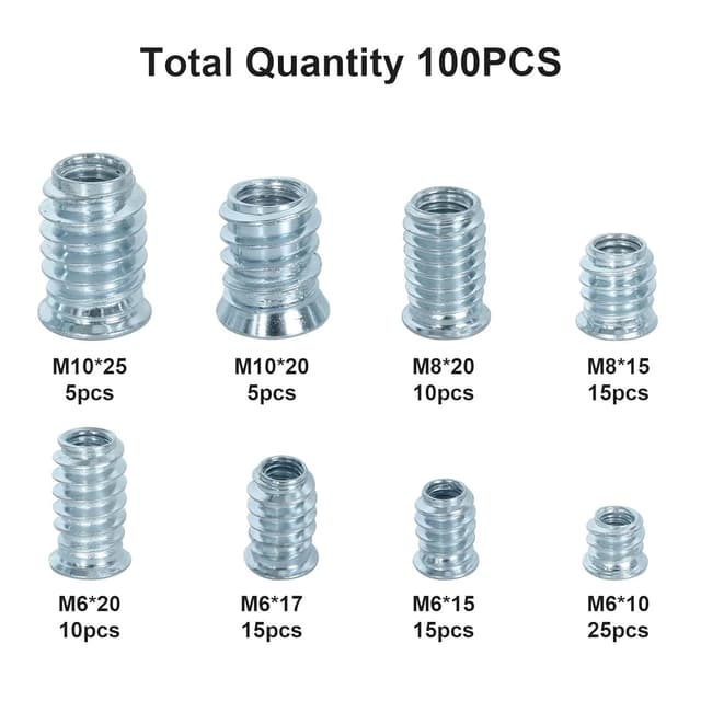 Thumbnail 1 de Einschraubmuttern M6/M8/M10 100 Stk đź›