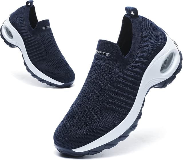 Detalle de Hanani Slip-On Orthopedic Walking Trainers for Women with Breathable Mesh