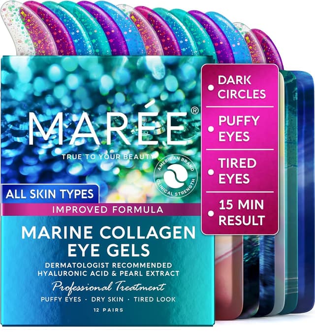 Detalle de MAREE Under Eye Patches with Marine Collagen & Hyaluronic Acid (12 Pair)