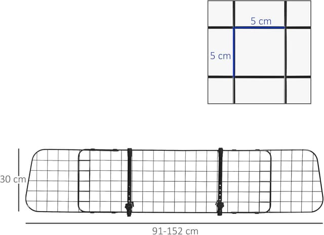 Thumbnail 6 de Grille de séparation voiture PawHut 91-152L