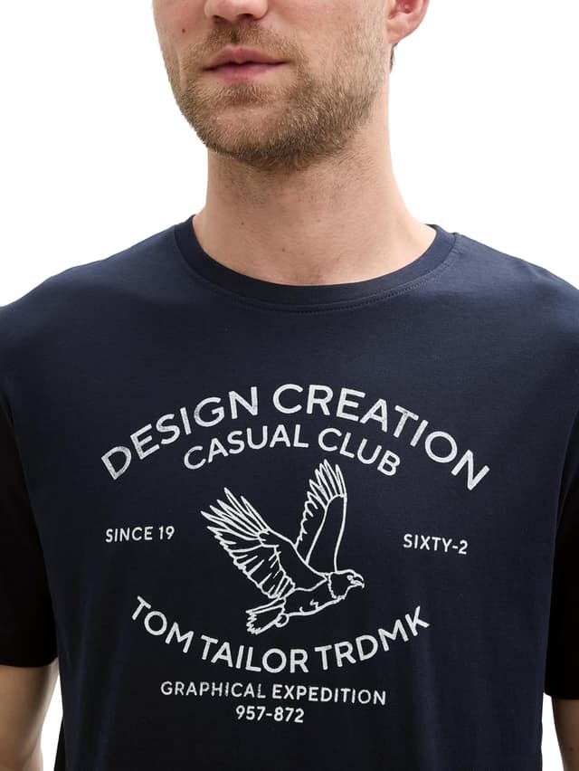 Detalle de TOM TAILOR 1046787 T-Shirt da uomo a maniche corte (confezione da 1)