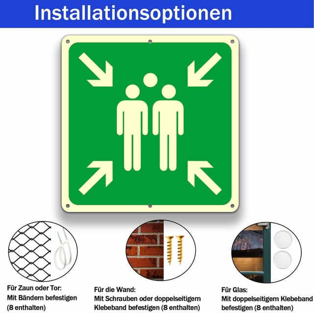 Thumbnail 4 de Ashoaza 1 Sammelplatz Schild 30x30 Außenbereich