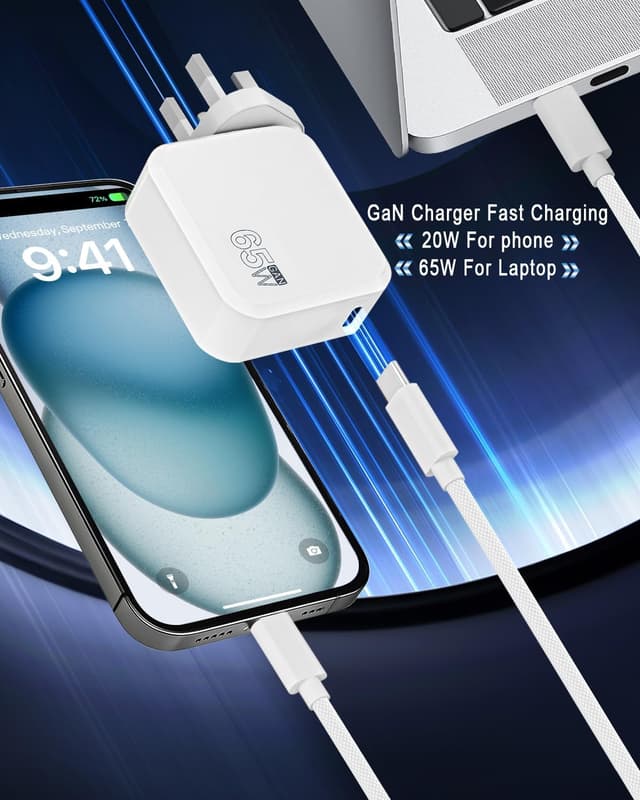 Detalle de 65W USB C GaN fast charger