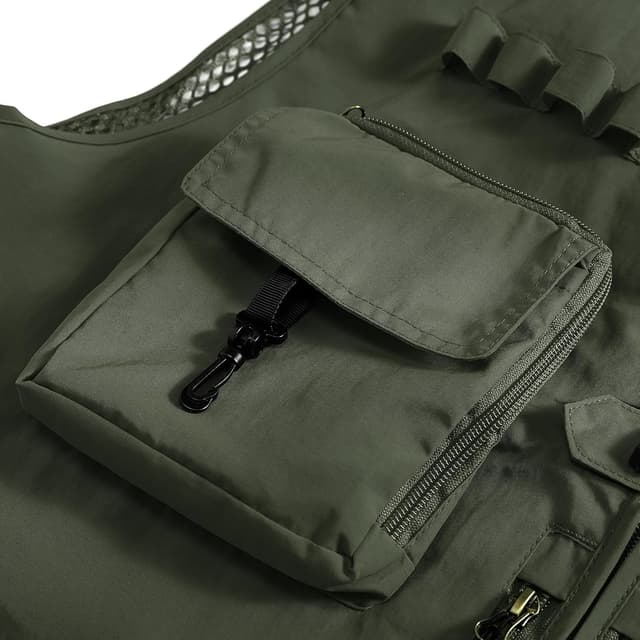 Thumbnail 6 de Gilet de pêche YOUTHUP pour homme, léger et respirant avec 12 poches