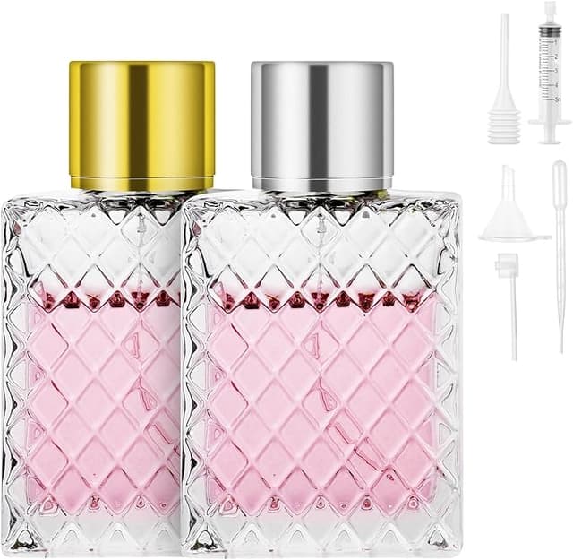 Detalle de LOPHE Atomizador de Vidrio 2x100ML, Portátil y Recargable