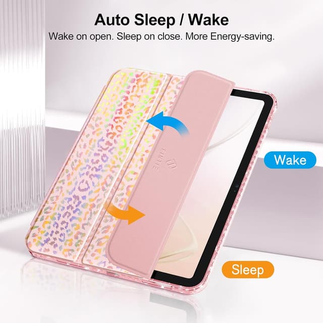 Thumbnail 6 de Fintie Glitzer-Hülle für iPad 11./10. Generation (A16 Chip, 2025/2022) mit Stifthalter – transparent, dünn & stoßfest