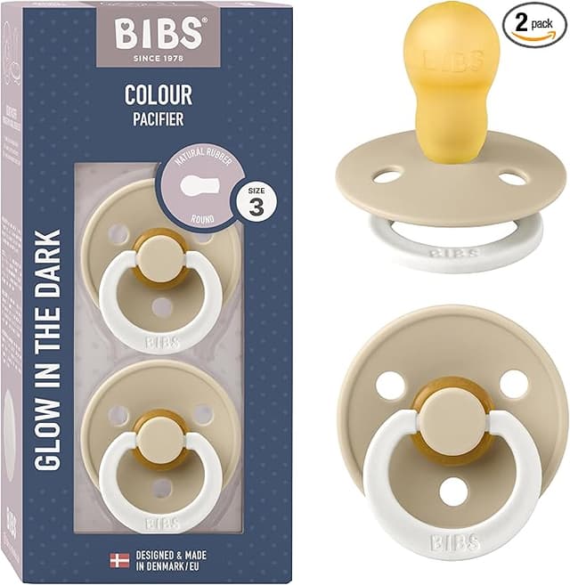 Detalle de BIBS Colour Glow Pack de 2 Chupetes Sin BPA 🌟
