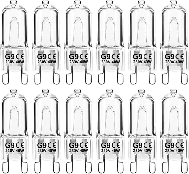 Detalle de G9 Halogen bulbs 40W 2700K, 12 pack