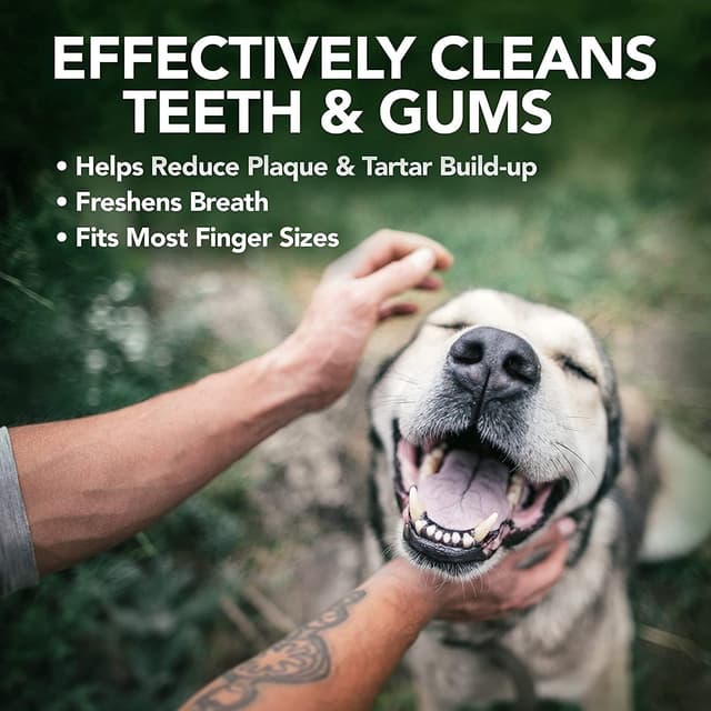 Detalle de Vet's Best Tampons de nettoyage des dents pour chiens, meute de 50 🦷