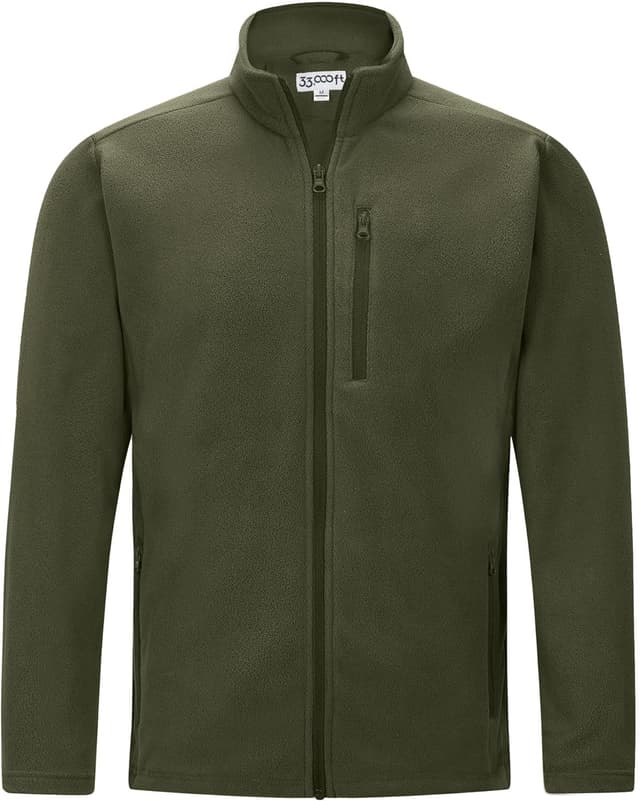 Detalle de 33,000ft Men’s Lightweight Fleece Jacket – Full Zip Microfleece Outdoor Coat