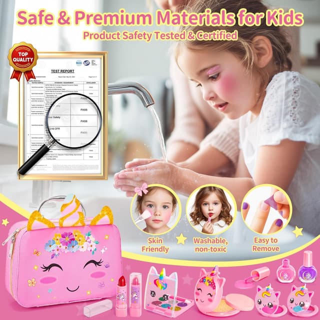 Detalle 2 de Hohosunlar Girls Makeup Set for Kids 3+