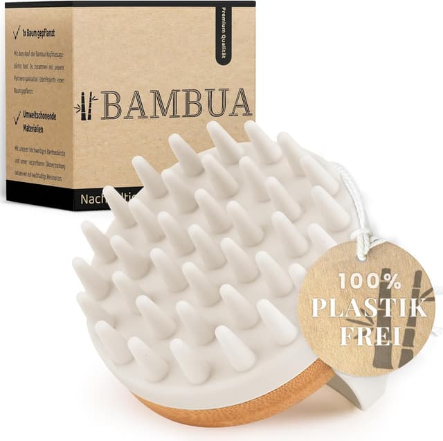 Detalle de BAMBUA Kopfhaut Massagebürste Anti Schuppen