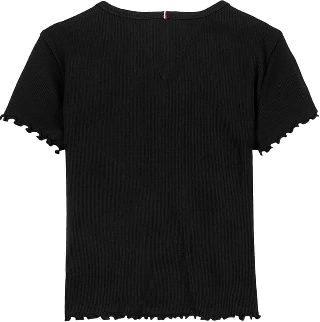 Detalle 1 de Tommy Hilfiger Mädchen Essential Rib Top SS (KG0K…) – figurbetontes Basic-Oberteil