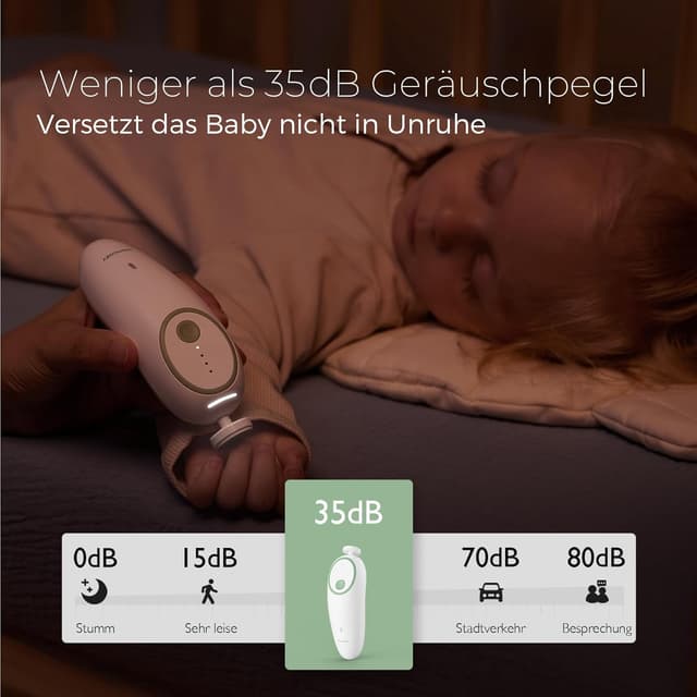 Detalle de Momcozy Baby Nagelfeile Elektrisch 7 Ersatzpads