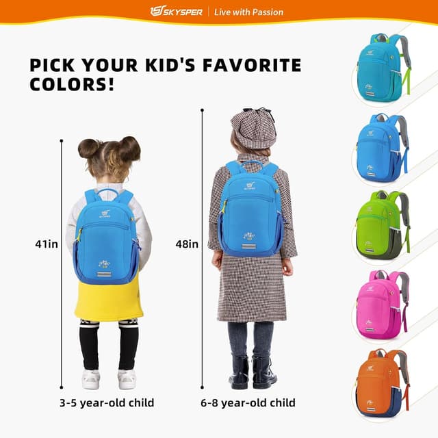 Thumbnail 6 de SKYSPER Kinderrucksack 10L mit Brustgurt – Wanderrucksack für Jungen & Mädchen
