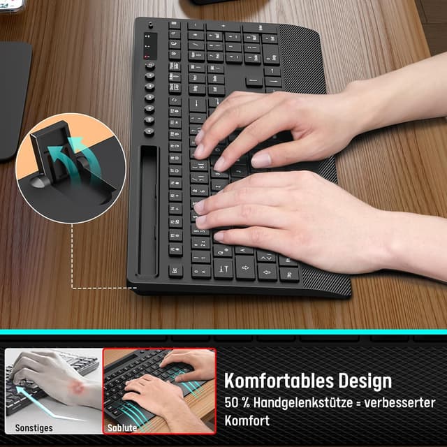 Detalle 2 de Kabelloses Tastatur-Maus-Set 2,4 GHz ⌨