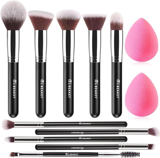 Imagen de BEAKEY Set pennelli trucco professionale 12 pezzi 🎨 en OfertitasTOP
