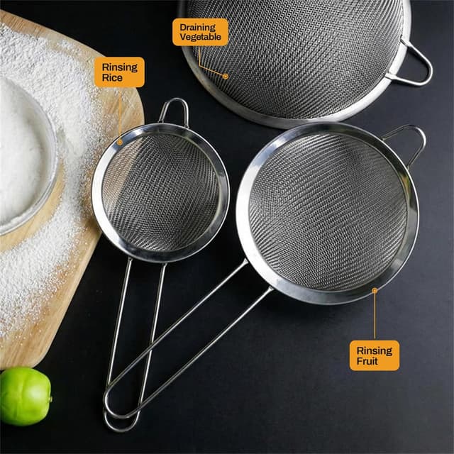 Thumbnail 2 de ELEEN Premium Stainless Steel Strainers 3-Piece Set