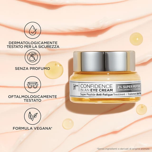 Detalle de iT COSMETICS Crema Idratante Contorno Occhi Anti-Età e Anti-Fatica con Super Peptidi al 2%, 15 ml