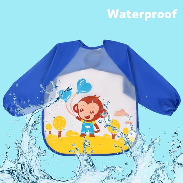 Detalle 2 de Vicloon Baberos con Mangas 42,5 cm impermeables