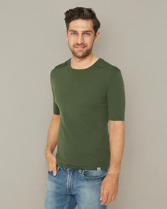 Detalle de DANISH ENDURANCE T-shirt couche de base en laine mérinos (manches courtes) pour homme