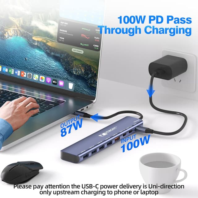 Detalle 1 de USB C Hub 10Gbps 7 in 1 von VEMONT