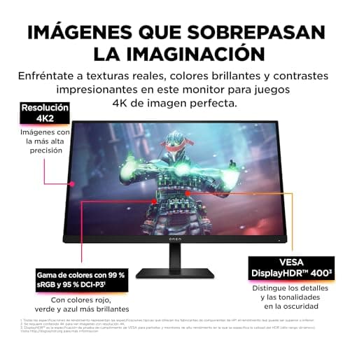 Thumbnail 2 de HP OMEN 27k Monitor gaming 27" 4K 144 Hz