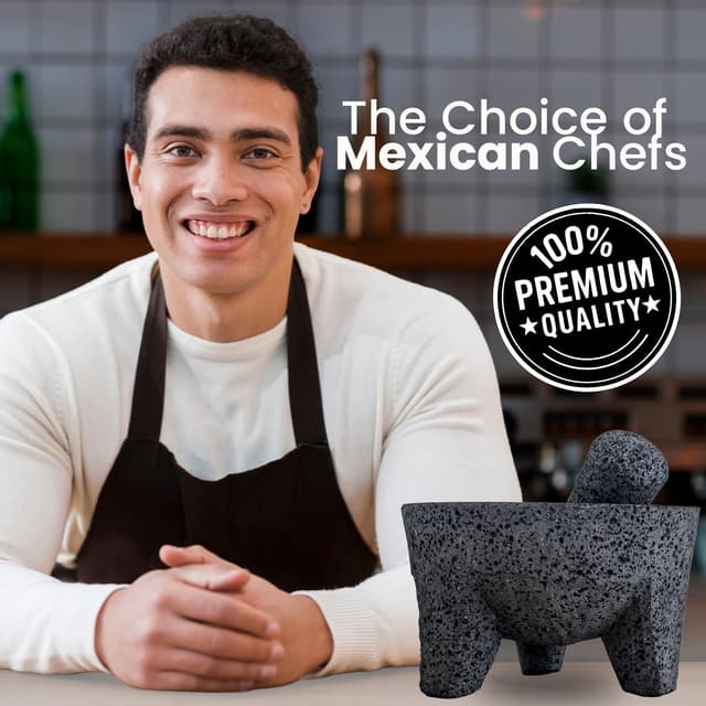 Thumbnail 6 de Molcajete Mexicano volcanic rock mortar and pestle 🍲