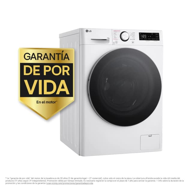 Detalle de LG F4WR6010AGW 10 kg y 1400 rpm con TurboWash 360 (reacondicionado grado D)