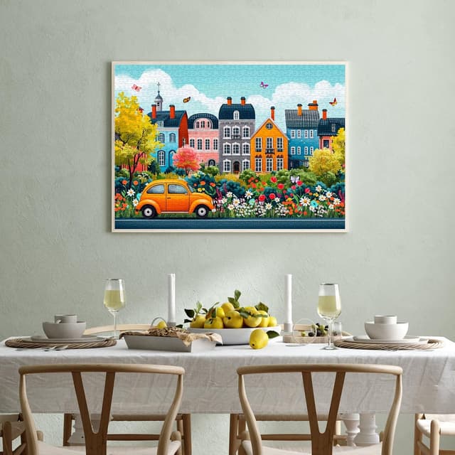 Thumbnail 6 de Jigsaw Puzzles for Adults 1000 – Small Town Scenery 70cm x 50cm Puzzle (1000 Pieces)