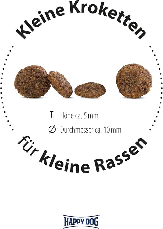 Detalle de Happy Dog Sensible Mini Montana — croquettes sans céréales pour chiens sensibles (4 kg)