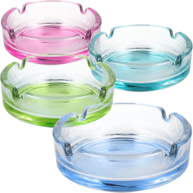 Imagen de Com-four 4X Cendriers en verre 10,5 cm đ© en OfertitasTOP