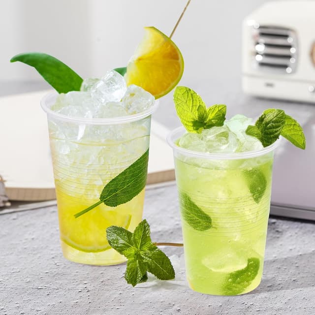 Detalle de Clawsoff 1000 Pack 9 oz Clear Plastic Cups (BPA-Free PP) for Cold Drinks