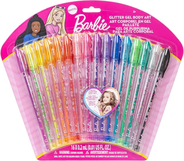 Imagen de Townley Girl Barbie Glitter Pen Set, 16 en OfertitasTOP