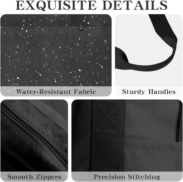 Thumbnail 6 de Aucuu borsa tote donna pieghevole con tracolla, shopper con 6 tasche e grande capacità