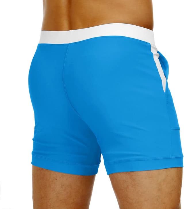 Detalle 2 de KEFITEVD men’s quick-dry swimming shorts (YK016) with adjustable drawstring and pockets