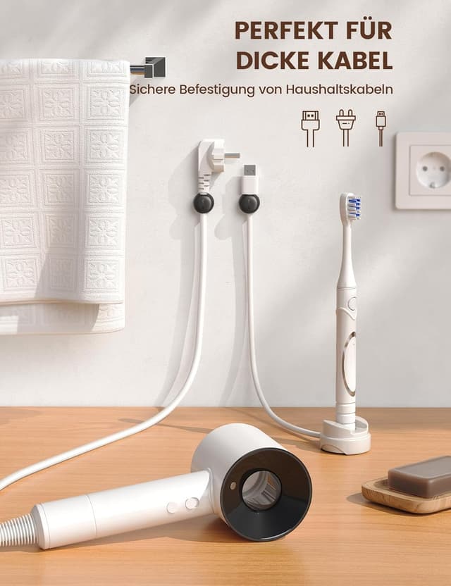 Thumbnail 5 de Lamicall Kabelhalter Selbstklebend 6er Set