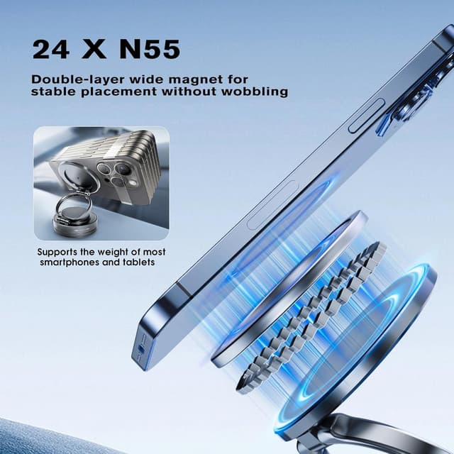 Thumbnail 4 de Carehabi Soporte Móvil Coche Magnético 360°