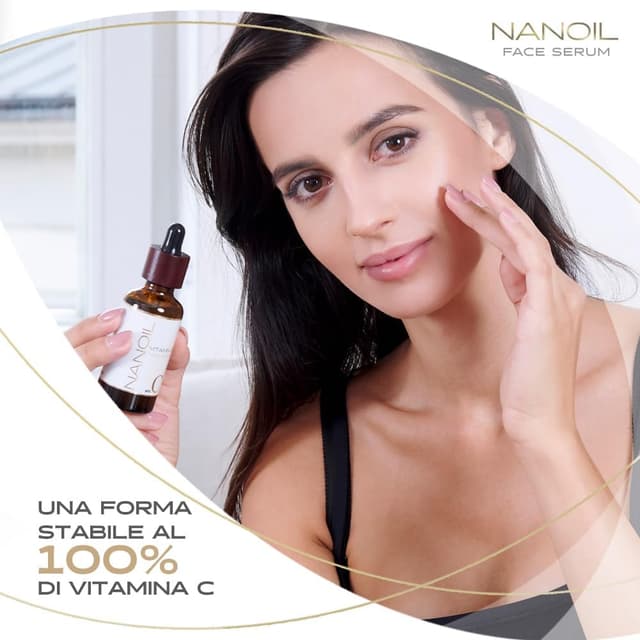 Detalle de Nanoil Vitamin C Face Serum 50 ml siero viso alla vitamina C illuminante e anti-età