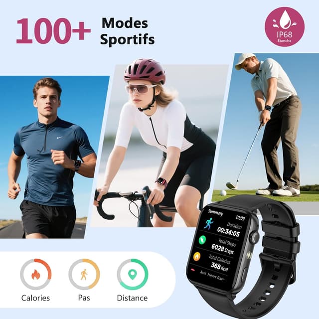Thumbnail 4 de Montre connectée 1,91 pouces avec appels Bluetooth