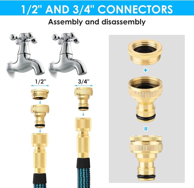 Thumbnail 4 de KETTOYA 100FT expandable garden hose with nozzle